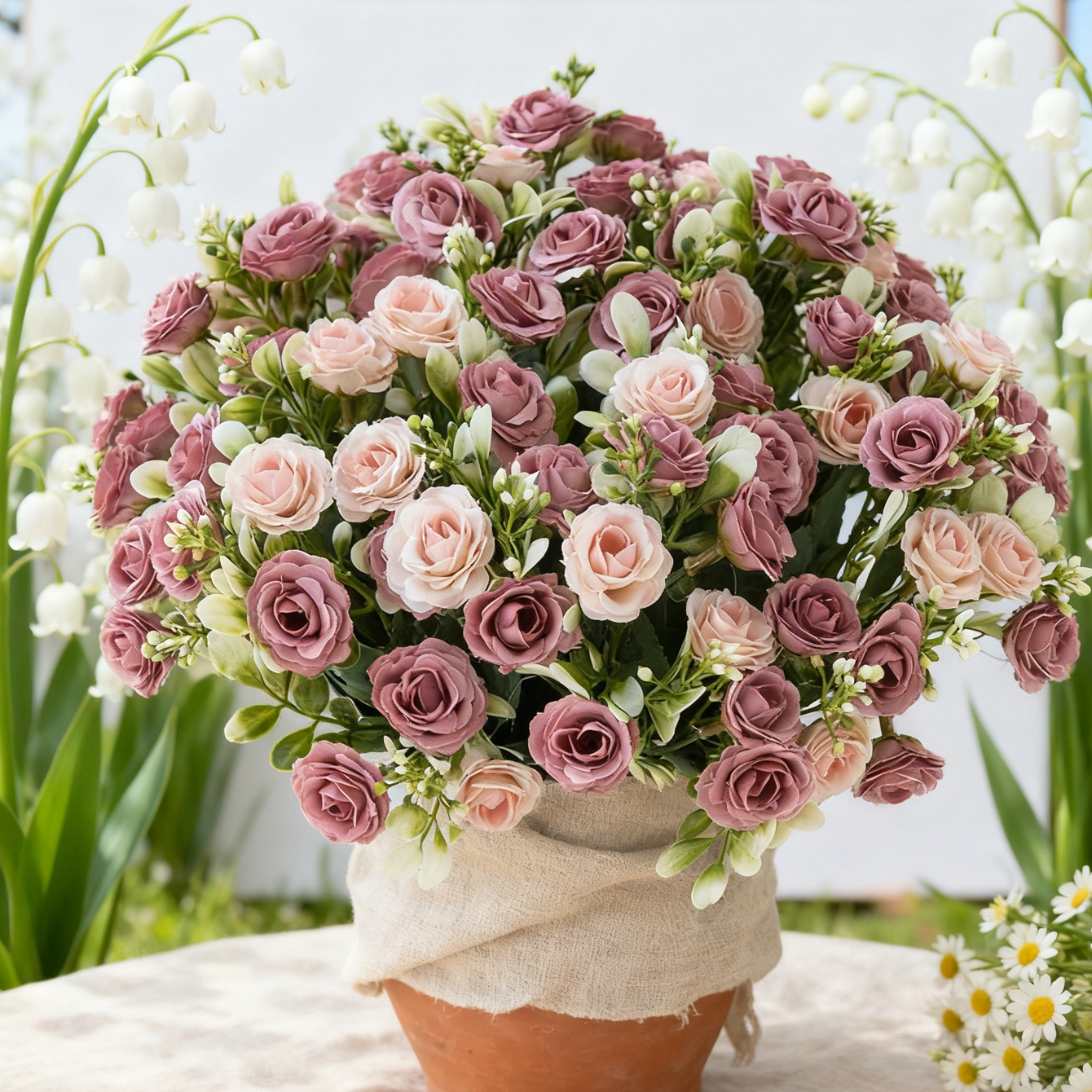 Artificial Flower Silk Rose We - Bonsai Garden Festival ulasan dan harga