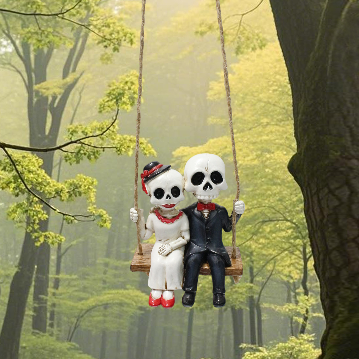 Resin Skeleton Couple Swing St - Bonsai Garden Festival ulasan dan harga