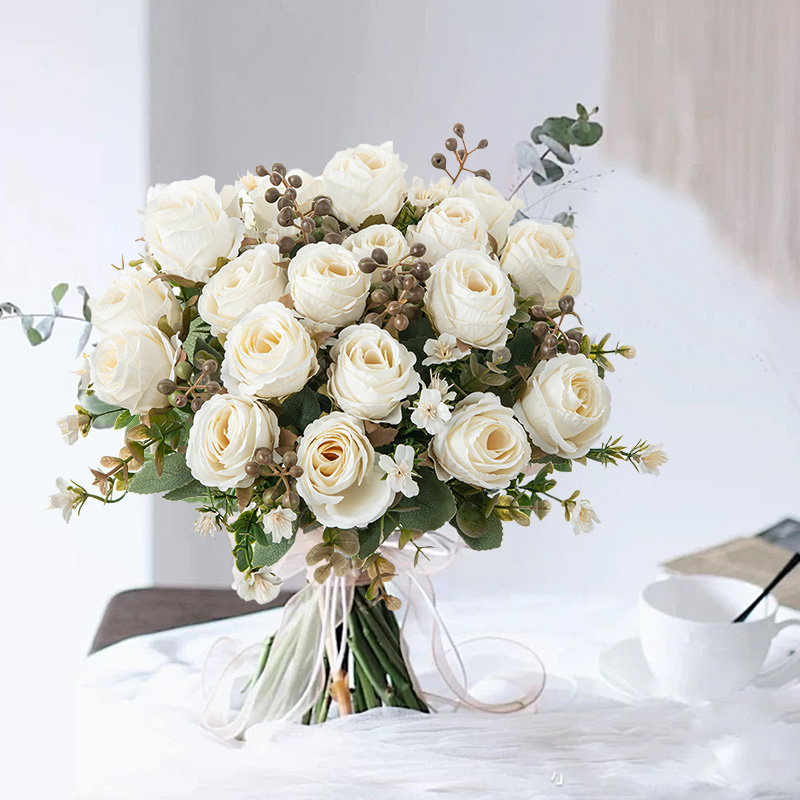 Silk Artificial Flower Rose Fe - Bonsai Garden Festival ulasan dan harga