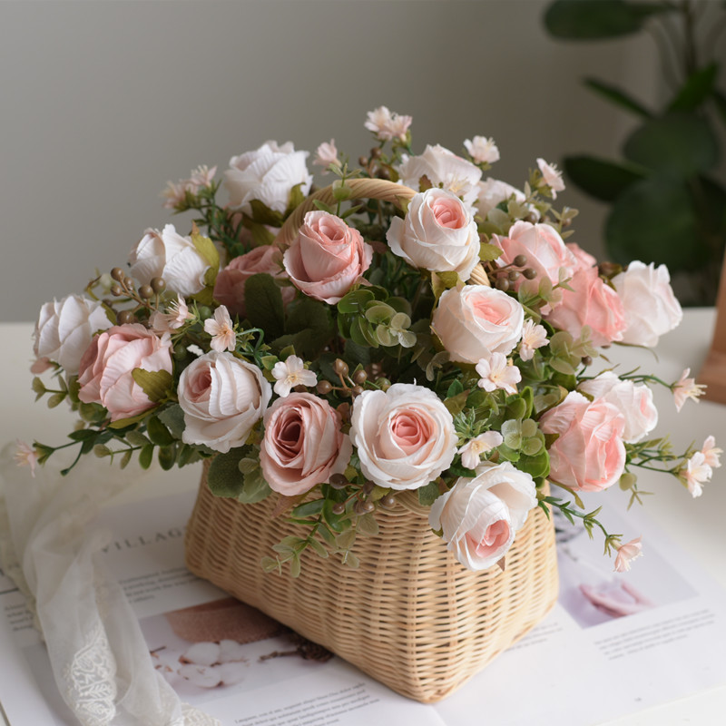 Silk Artificial Flower Rose Fe - Bonsai Garden Festival ulasan dan harga