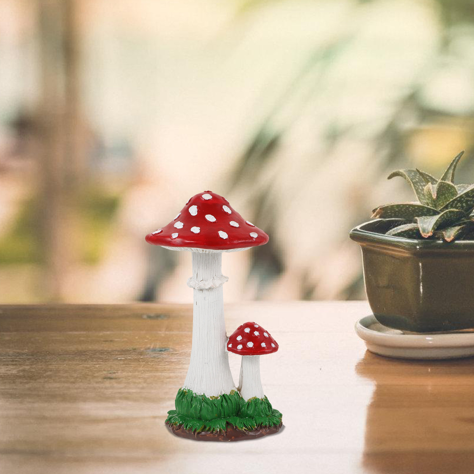 Cute Resin Mushroom Garden Orn - Bonsai Garden Festival ulasan dan harga