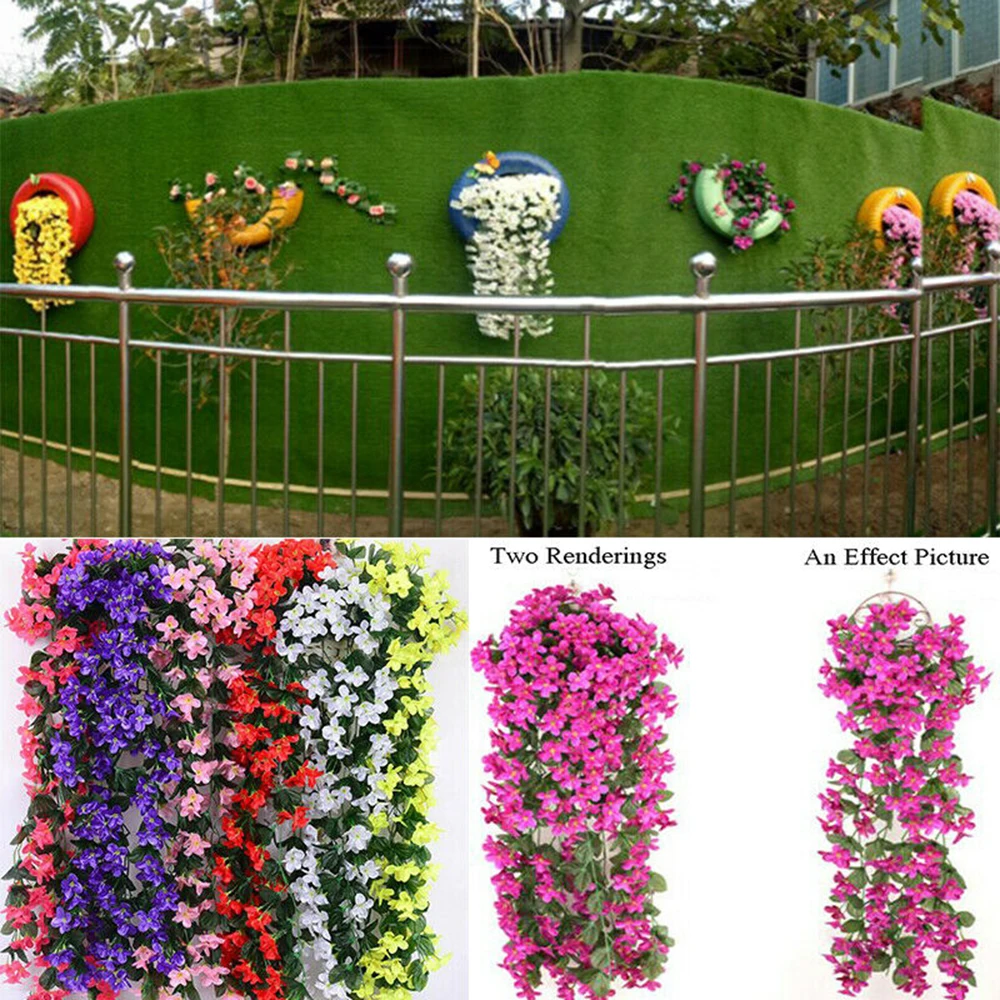 Artificial Flowers Silk Violet - Bonsai Garden Festival ulasan dan harga